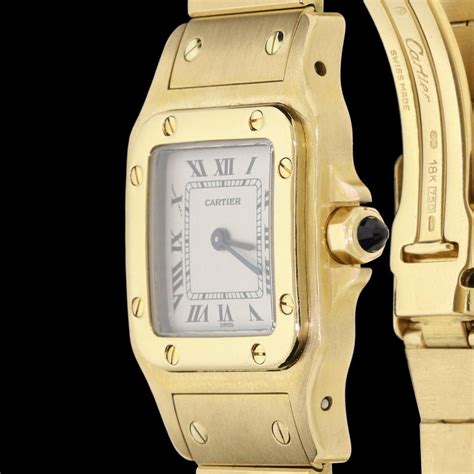 cartier watch gold women|solid gold cartier watch.